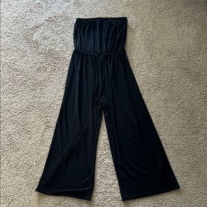 Express Black Strapless Jumpsuit
